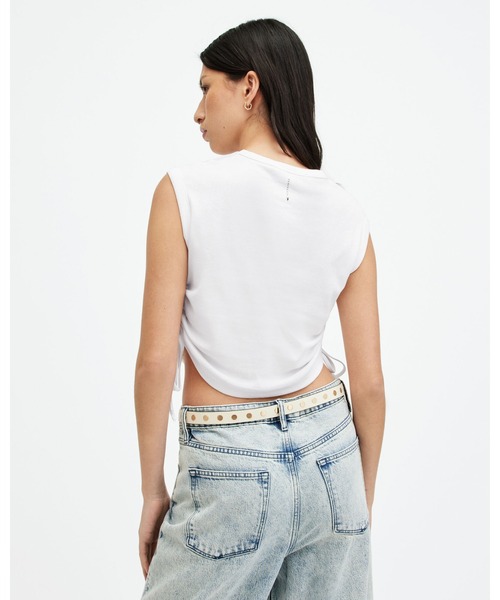 ALLSAINTS(オールセインツ)の「SONNY SIDE SEAM DRAWCORD TANK TOP | SONNY サイド シーム ドローコード タンク トップ(タンクトップ・レディース・ホワイト・8/12/6/10/4/2)」の7枚目の写真
