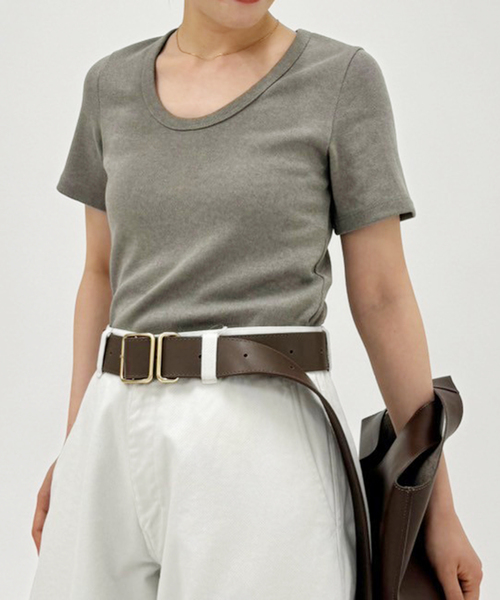 plage 24SS/Hemp Mix LongTシャツ plage（プラージュ）の「hemp mix Tシャツ（Tシャツ/カットソー