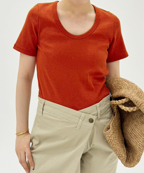 plage 24SS/Hemp Mix LongTシャツ plage（プラージュ）の「hemp mix Tシャツ（Tシャツ/カットソー