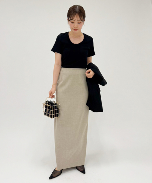 plage 24SS/Hemp Mix LongTシャツ plage（プラージュ）の「hemp mix Tシャツ（Tシャツ/カットソー