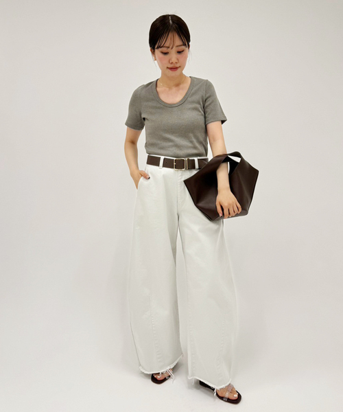 plage 24SS/Hemp Mix LongTシャツ セール】hemp mix long Tシャツ（Tシャツ/カットソー）｜Plage