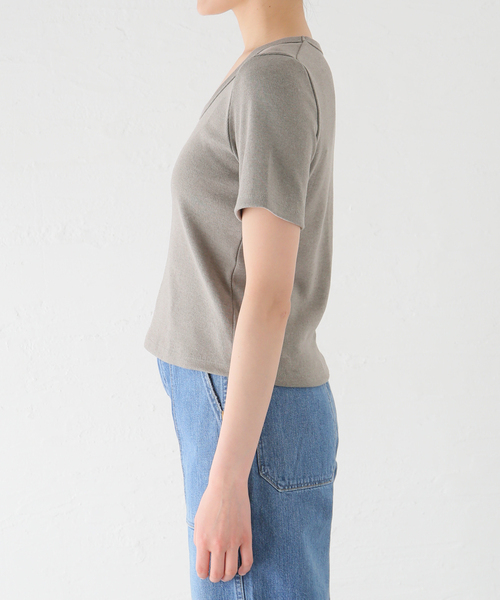 plage 24SS/Hemp Mix LongTシャツ plage（プラージュ）の「hemp mix Tシャツ（Tシャツ/カットソー