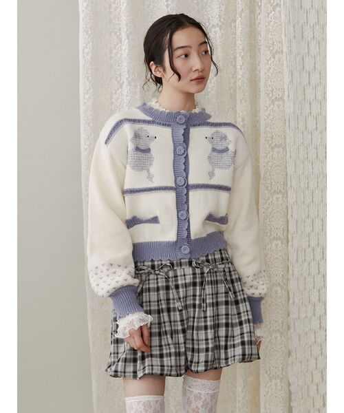 merry jenny(メリージェニー)の「checkバルーンミニスカート(スカート・レディース・ブラウン/ベージュ/グレー・FREE)」の7枚目の写真