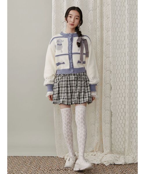 merry jenny(メリージェニー)の「checkバルーンミニスカート(スカート・レディース・ブラウン/ベージュ/グレー・FREE)」の8枚目の写真