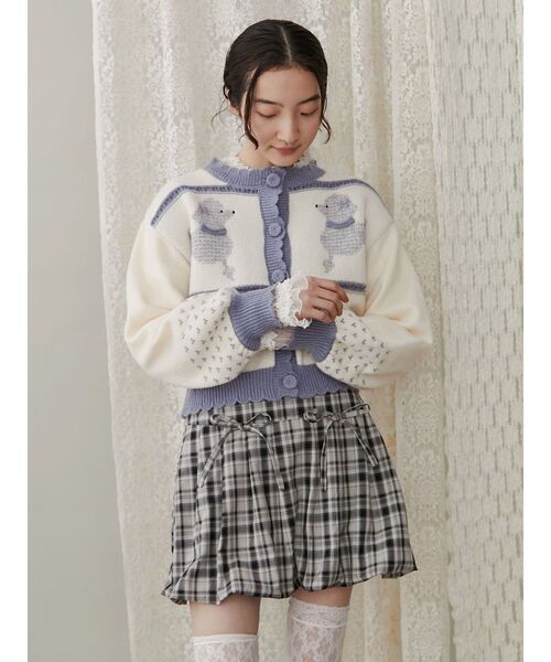 merry jenny(メリージェニー)の「checkバルーンミニスカート(スカート・レディース・ブラウン/ベージュ/グレー・FREE)」の15枚目の写真