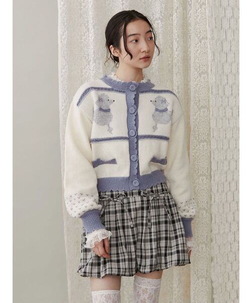 merry jenny(メリージェニー)の「checkバルーンミニスカート(スカート・レディース・ブラウン/ベージュ/グレー・FREE)」の16枚目の写真