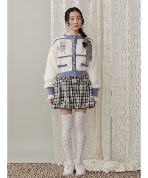 merry jenny(メリージェニー)の「checkバルーンミニスカート(スカート・レディース・ブラウン/ベージュ/グレー・FREE)」の19枚目の写真