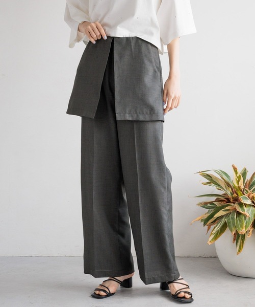 工芸品 s.y LOWRYS FARM パンツ ウエストフリルドロストパンツ 287329