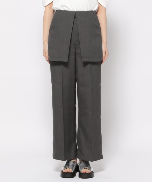 LOWRYS FARM（ローリーズファーム）の「レイヤードフウスカパン  110329（その他パンツ・レディース・チャコールグレー/ベージュ/アイボリー・FREE）」の7枚目の写真