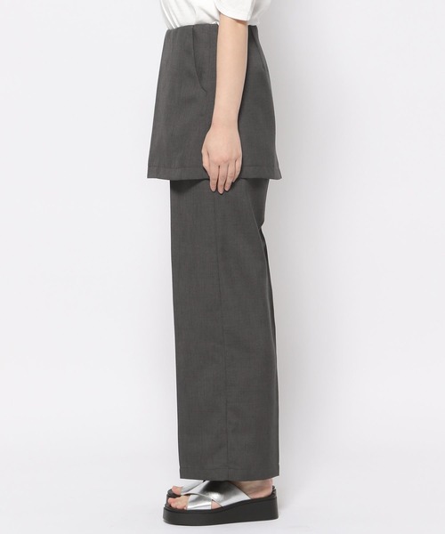 LOWRYS FARM（ローリーズファーム）の「レイヤードフウスカパン  110329（その他パンツ・レディース・チャコールグレー/ベージュ/アイボリー・FREE）」の8枚目の写真