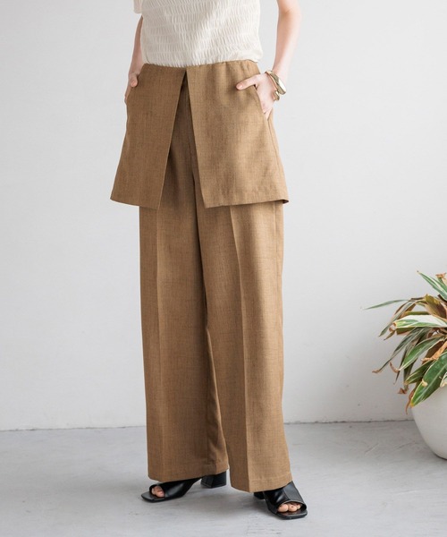 LOWRYS FARM（ローリーズファーム）の「レイヤードフウスカパン  110329（その他パンツ・レディース・チャコールグレー/ベージュ/アイボリー・FREE）」の19枚目の写真