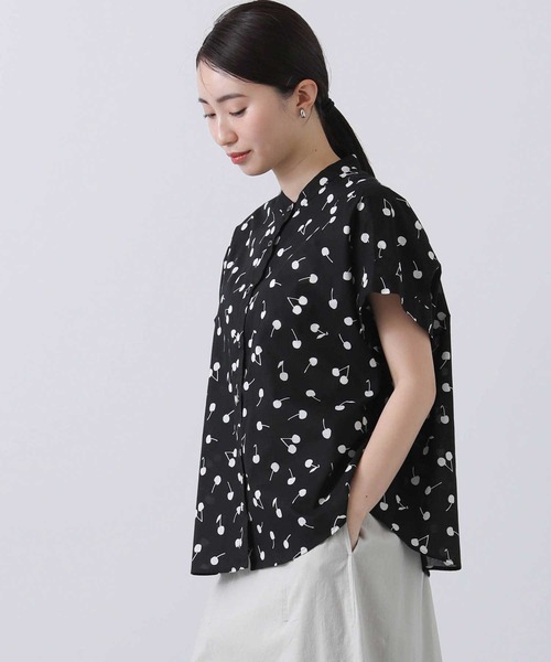 Gready Brilliant(グレディブリリアン)の「60ローンチェリーブラウス(シャツ/ブラウス・レディース・ブラック×ホワイト/ホワイト×ブラック・FREE)」の8枚目の写真