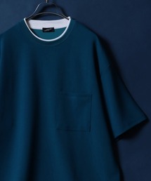 Georgette Fake Layered T-shirt/ジョーゼット オーバーサイズ フェイクレイヤード ビッグシルエット Tシャツ