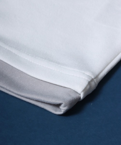 ANPAS(アンパス)の「Georgette Fake Layered T-shirt/ジョーゼット オーバーサイズ フェイクレイヤード ビッグシルエット Tシャツ(Tシャツ/カットソー・メンズ・ホワイト/ターコイズブルー/ワイン/チャコール/ネイビー/ライトグレー/ブラック/ブルー・M/L)」の16枚目の写真