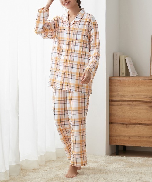 Champion/チャンピオン ルームウェア 長袖長パンツ 先染めＷガーゼ（ルームウェア/パジャマ）｜Champion（チャンピオン） 6,776円