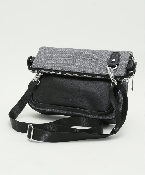 m.f.editorial(エムエフエディトリアル)の「m.f.エディトリアル メンズ ツイル配色 3WAYショルダーバッグ(ショルダーバッグ・メンズ・ブラック・FREE)」の1枚目の写真