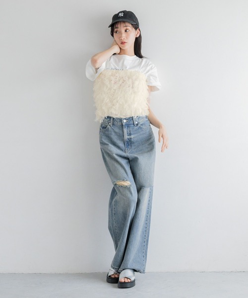 LOWRYS FARM（ローリーズファーム）の「マルチＷＡＹシャーリングベルト　129594（ベルト・レディース・アイボリー/ブラック・FREE）」の11枚目の写真