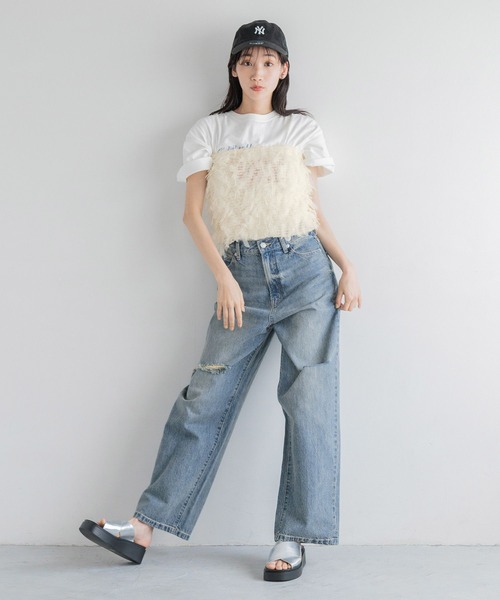 LOWRYS FARM（ローリーズファーム）の「マルチＷＡＹシャーリングベルト　129594（ベルト・レディース・アイボリー/ブラック・FREE）」の10枚目の写真