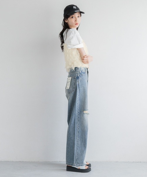 LOWRYS FARM（ローリーズファーム）の「マルチＷＡＹシャーリングベルト　129594（ベルト・レディース・アイボリー/ブラック・FREE）」の8枚目の写真