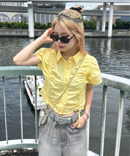 sedacle girl（セダクルガール）の「フロントシャーリングシャツ