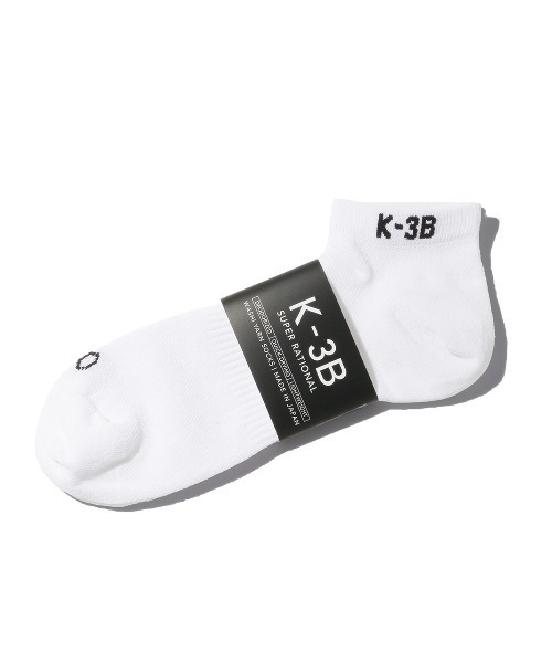 K-3B(ケースリービー)の「092_K 和紙糸調湿ソックス(ソックス/靴下・メンズ・ブラック/ホワイト・FREE)」の2枚目の写真