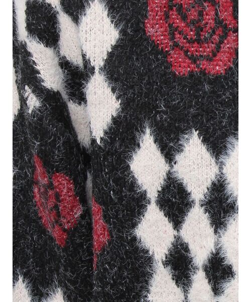 jouetie（ジュエティ）の「パターン2WAYフェザーニットカーディガン 花柄/スター/モノグラム（カーディガン/ボレロ・レディース・ブラック/グレー/ブルー/アイボリー・MEDIUM）」の18枚目の写真