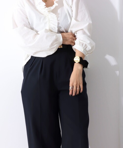 NOLLEY’S（ノーリーズ）の「メタルプレートベロアシュシュ（シュシュ・レディース・ブラック・FREE）」の9枚目の写真