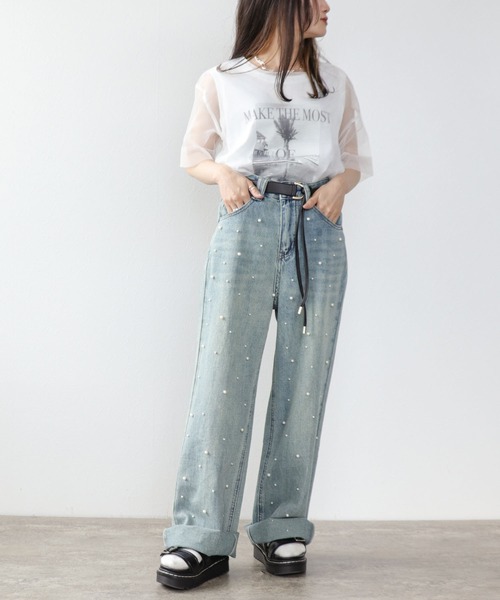 Cepica（セピカ）の「パール付デニムパンツ（デニムパンツ・レディース・ブルー・FREE）」の12枚目の写真
