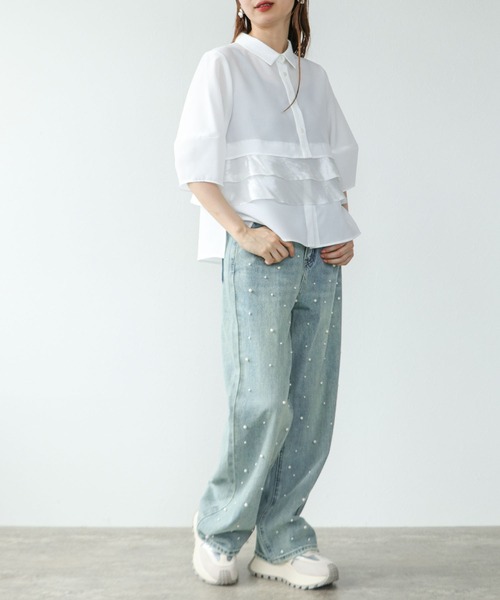 Cepica（セピカ）の「パール付デニムパンツ（デニムパンツ・レディース・ブルー・FREE）」の10枚目の写真