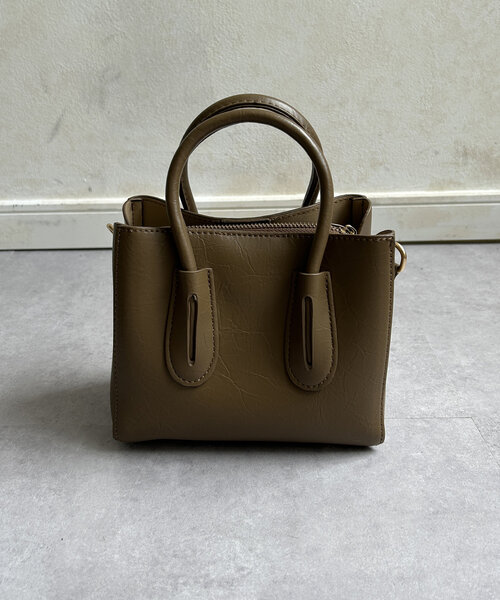 Thevon（ゼボン）の「合皮ミニトート（トートバッグ・レディース・ブラック/グレイッシュベージュ・FREE）」の16枚目の写真