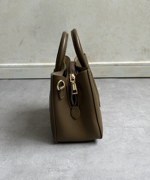 Thevon（ゼボン）の「合皮ミニトート（トートバッグ・レディース・ブラック/グレイッシュベージュ・FREE）」の17枚目の写真