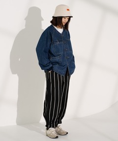 リバーシブルストライプスズランパンツ