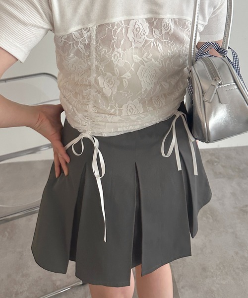 apres jour mignon(アプレジュールミニョン)の「【apres jour mignon】シアーレースドロスト切り替えリブTシャツ【ZOZOTOWN限定アイテム】(Tシャツ/カットソー・レディース・ブラック/オフホワイト/チャコールグレー/ナチュラル/ブラック系その他・フリー/X-LARGE)」の12枚目の写真