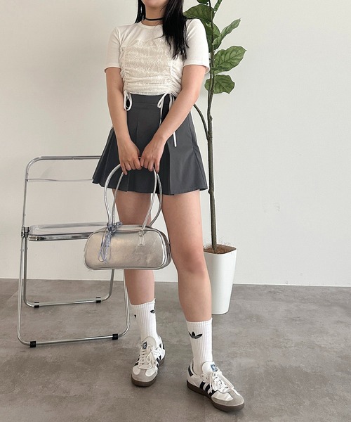 apres jour mignon(アプレジュールミニョン)の「【apres jour mignon】シアーレースドロスト切り替えリブTシャツ【ZOZOTOWN限定アイテム】(Tシャツ/カットソー・レディース・ブラック/オフホワイト/チャコールグレー/ナチュラル/ブラック系その他・フリー/X-LARGE)」の13枚目の写真