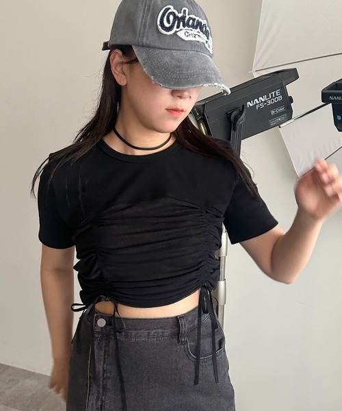 apres jour mignon(アプレジュールミニョン)の「【apres jour mignon】シアーレースドロスト切り替えリブTシャツ【ZOZOTOWN限定アイテム】(Tシャツ/カットソー・レディース・ブラック/オフホワイト/チャコールグレー/ナチュラル/ブラック系その他・フリー/X-LARGE)」の22枚目の写真