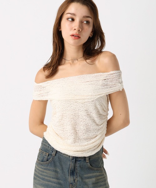 FOREVER 21（フォーエバー トゥエンティーワン）の「【2024SS】レースオフショル（その他トップス・レディース・ブラック/オフホワイト・FREE）」の21枚目の写真