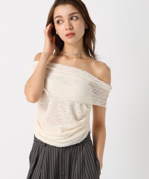 FOREVER 21（フォーエバー トゥエンティーワン）の「【2024SS】レースオフショル（その他トップス・レディース・ブラック/オフホワイト・FREE）」の13枚目の写真