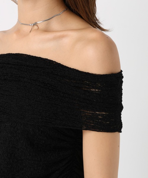 FOREVER 21（フォーエバー トゥエンティーワン）の「【2024SS】レースオフショル（その他トップス・レディース・ブラック/オフホワイト・FREE）」の10枚目の写真