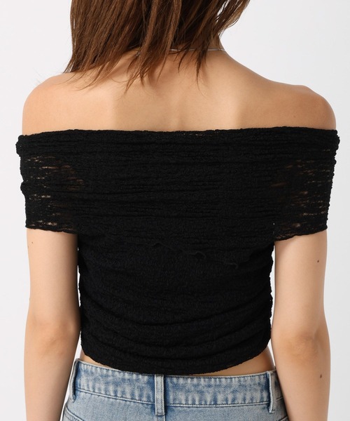 FOREVER 21（フォーエバー トゥエンティーワン）の「【2024SS】レースオフショル（その他トップス・レディース・ブラック/オフホワイト・FREE）」の9枚目の写真