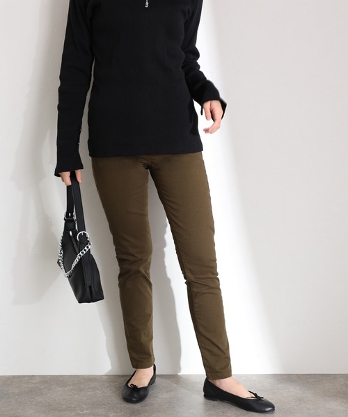 ElegChic(エレグシック)の「紐付き ウエストゴム ツイルパンツ(その他パンツ・レディース・ブラック/カーキ/ベージュ・M/L/XL/3L/4L)」の14枚目の写真