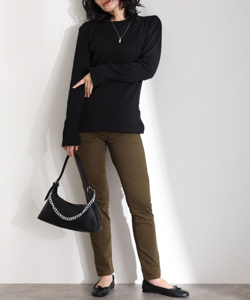 ElegChic(エレグシック)の「紐付き ウエストゴム ツイルパンツ(その他パンツ・レディース・ブラック/カーキ/ベージュ・M/L/XL/3L/4L)」の20枚目の写真