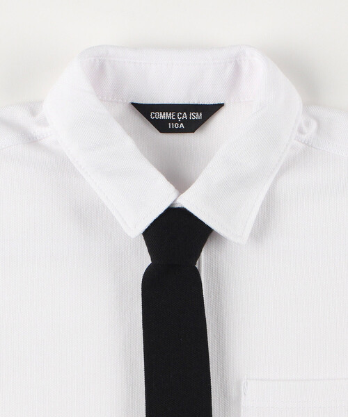COMME CA ISM(コムサイズム)の「ネクタイ付き長袖シャツ (100~130cm)(シャツ/ブラウス・キッズ・ホワイト・130cm/120cm/110cm/100cm)」の3枚目の写真