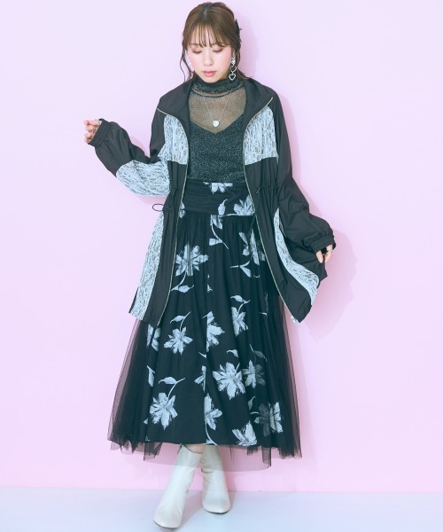 marun(マルン)の「<大きいサイズ> シアーラメインナー marun(Tシャツ/カットソー・レディース・ライトグレー系/ピンク/ブラック・4L/3L/LL/L/5L)」の10枚目の写真