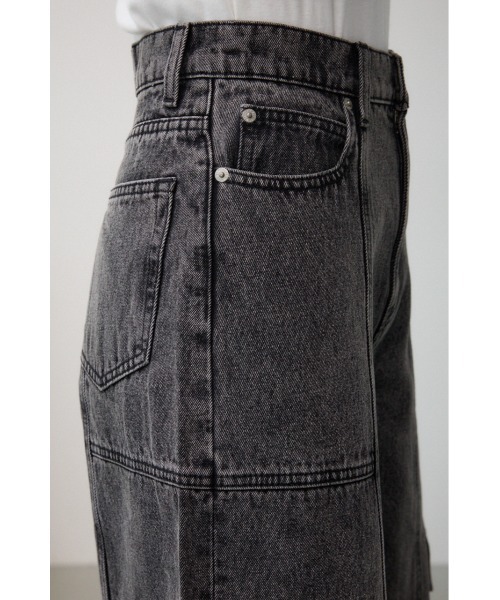 【ケミカルデザイン】MOUSSY マウジー ワイドデニムパンツ CROSS WAIST WIDE STRAIGHT（デニムパンツ）｜MOUSSY（マウジー