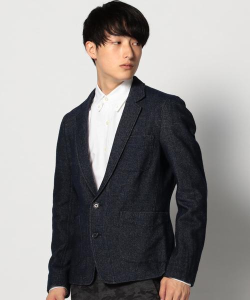 SHIPS JET BLUE(シップスジェットブルー)の「SHIPS JET BLUE(シップス ジェットブルー): コットン/ウール 起毛シャツジャケット(テーラードジャケット・メンズ・グレー/ダークグレー/ネイビー・MEDIUM/SMALL/LARGE)」の13枚目の写真