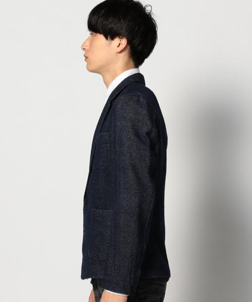 SHIPS JET BLUE(シップスジェットブルー)の「SHIPS JET BLUE(シップス ジェットブルー): コットン/ウール 起毛シャツジャケット(テーラードジャケット・メンズ・グレー/ダークグレー/ネイビー・MEDIUM/SMALL/LARGE)」の14枚目の写真