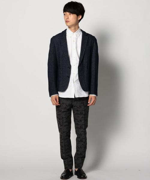 SHIPS JET BLUE(シップスジェットブルー)の「SHIPS JET BLUE(シップス ジェットブルー): コットン/ウール 起毛シャツジャケット(テーラードジャケット・メンズ・グレー/ダークグレー/ネイビー・MEDIUM/SMALL/LARGE)」の7枚目の写真