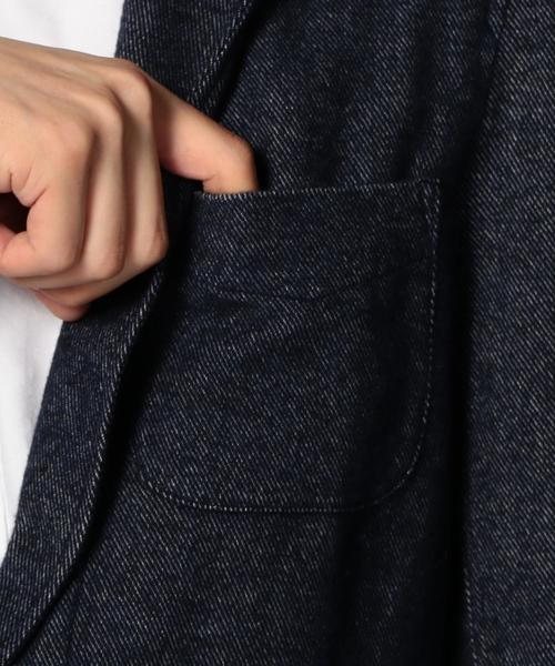SHIPS JET BLUE(シップスジェットブルー)の「SHIPS JET BLUE(シップス ジェットブルー): コットン/ウール 起毛シャツジャケット(テーラードジャケット・メンズ・グレー/ダークグレー/ネイビー・MEDIUM/SMALL/LARGE)」の12枚目の写真