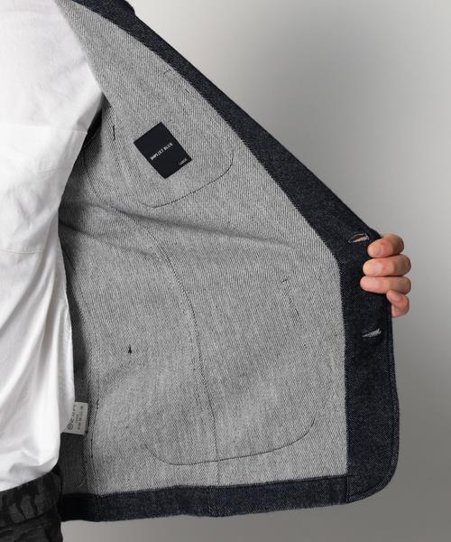 SHIPS JET BLUE(シップスジェットブルー)の「SHIPS JET BLUE(シップス ジェットブルー): コットン/ウール 起毛シャツジャケット(テーラードジャケット・メンズ・グレー/ダークグレー/ネイビー・MEDIUM/SMALL/LARGE)」の5枚目の写真