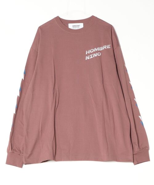 Hombre Nino（オンブレニーニョ）の「【HOMBRENINO】オンブレニーニョ 24SS L/S PRINT TEE (MOTOCROSS)（Tシャツ/カットソー・メンズ・ホワイト/パープル系その他・MEDIUM/X-LARGE）」の2枚目の写真